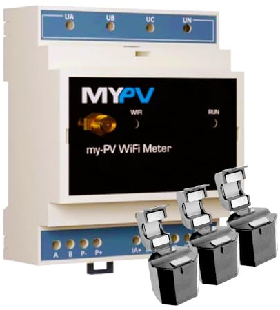 MyPV WiFi Power Meter inkl. 3x Klappstromwandler 75A 3-Phasen Messwandler 20-0107