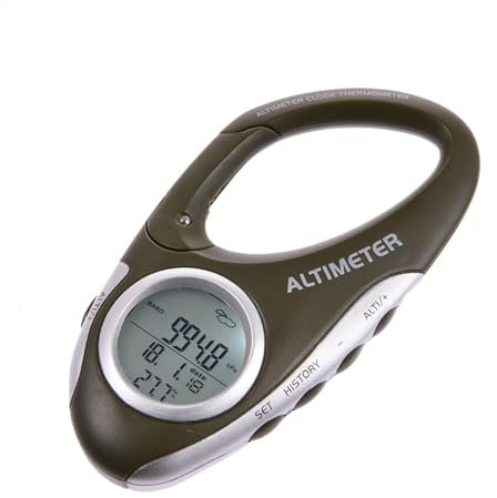 Barometro Termometro Digitale Altimetro Elettrico Multifunzione con Orologio, Attrezzatura da Trekking per Adulti Appassionati di Outdoor Altimetro da Trekking Barometro Termometro Digitale Altimetro