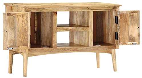 HEFZGDB Sideboard 100 x 35 x 60 cm Massivholz Mango Vitrinenschrank Küche Küchenschränke Vorratsschrank Küche Apothekerschrank Küche für Küche Speisesaal Dessert Shop Café