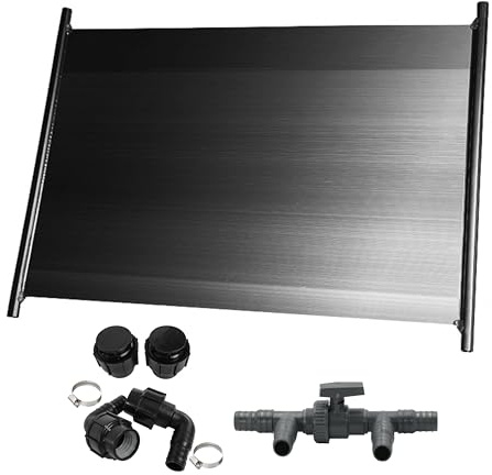 HAF® 1x Solarkollektor 300 x 60 cm inkl. 3-Wege Solarweiche | Heizmatte für 10m³ Schwimmbecken bis zu 6°C Wassererwärmung | Solarheizung Pool Heizung beliebig erweiterbar | Qualität: Made in Europe