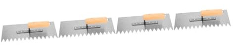 Hemobllo 4pcs Plaque De Plâtre Outil Spatule Finition des Truelles à Béton Truelle De Maçonnerie Truelle à Ciment Truelle à Plâtre Truelle à Béton Truelle à Main pour Béton Acier Carbone