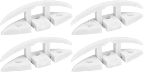 Båtklatt, fällbar båtklockor, Kuuleyn 4 sätter fällbar klätt 5 tum 3 hål marin klass nylon hög styrka vänd bryggor för båtfartyg yacht (Without Installation Screws Accessories)