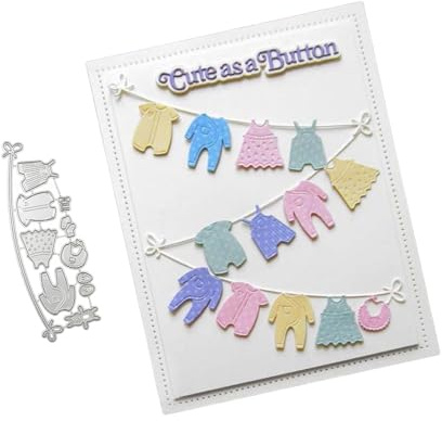 Baby Kleidung Stanzschablone, Metall Stanzformen Set für Kartenherstellung | Stanzbögen, Die Cuts für DIY Scrapbooking, Fotoalbum, Journale Prägungen,Karten Dekorative