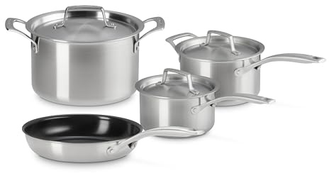 Essential Stainless Steel Set of 7 Cookware Set