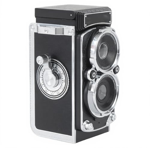 ASHATA Mini Appareil Photo Numérique Vintage, Compact et Portable, Style TLR, Rétro, Compact, Vidéo Full HD 1080p, Autofocus 12 MP, écran 1,54 Pouces, pour Débutants et Adolescents (16GB)