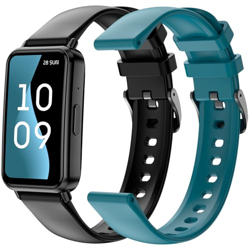 SPC Duo Fit - Pulsera Deportiva con Pantalla AMOLED 1,47” | Llamadas Bluetooth y notificaciones | +100 Deportes | 2 Correas Incluidas (Negro y Turquesa) | Batería hasta 8 días | IP68 | App Smart You