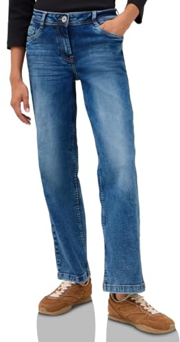 Cecil Wide Leg Jeans mid Blue Used wash 34