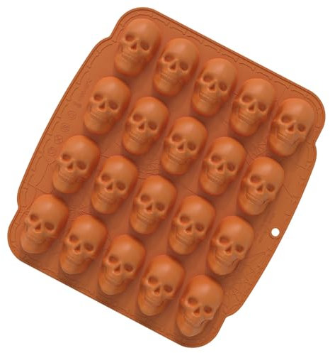 Jubilofex Schokoladenform Totenkopf,Feiertags-Schädelform - 3D Silikonform Einfacher Entnahme Wiederverwendbar Für Süßigkeiten Dekoration