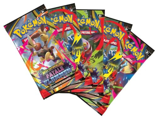 Pokemon Mega Desarrollo – 5 paquetes de refuerzo de llamas fatales – en alemán