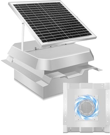 Solar Roof Fan for 3.5”Ribbed Conex Shipping Container, Container Roof Vent, Suitable for Container Houses, Containers, Offices and Cabins