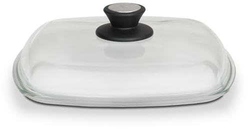 SKK 046 Glasdeckel, eckig, 26 x 26 cm, passend für Titanium 2000 Plus Serie, hitzebeständiger Deckel