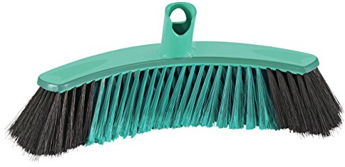 Leifheit Allroundbesen Xtra Clean Collect 30 cm, X-Borsten für gründlicheres Fegen, Kehrbesen mit Borsten aus Kunststofffaser, Feger ohne Stiel, Laminatbesen mit Sichelform und Click-System