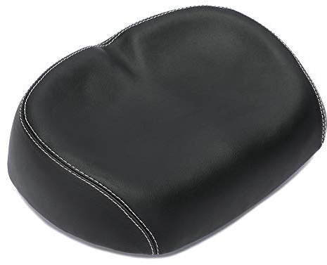 VOANZO No Nose Bicycle Saddle, Shock-Absorbing Soft Widened Saddle with Double Damper Bow, Bike Seat Replacement, Fit Most Men Women Bikes, PU Leather