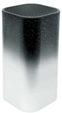 Lashuma Messeraufbewahrung ohne Messer, Großer Messerhalter 11x11 cm Höhe: 23 cm, Farbe: Silber