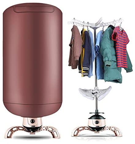 Sèche-Linge Chauffant Sèche-Linge Portable électrique, Machine à séchage Rapide à air Chaud, minuterie 180 Min, capacité 10 kg, 900 W Basse consommation, fièvre PTC, Gain de Place, séchoir Tour Chau