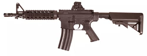 Saigo Defense Rifle de Airsoft SG00063 Estilo M16 - Modelo Resorte - Armamento Manual/Tiro a Tiro - Material: Plástico de Alta Resistencia - Color: Negro - Potencia 0.37 Julios