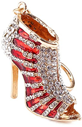 Nyckelring Högklackat,Ain,Jordan Keychain Sko,Klackar Nyckelring,Högklackad Nyckelring,Röd högklackad nyckelring,Rhinestone Nyckelring Ny Crystal Shoe High Hee