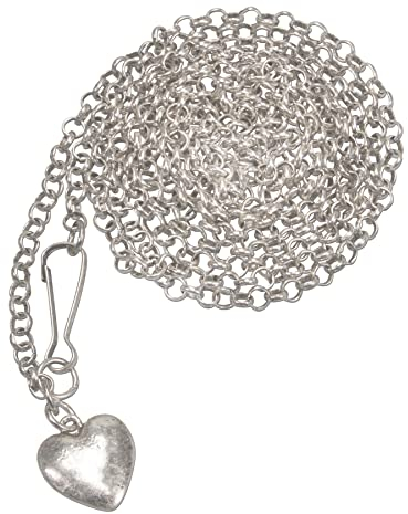 Alpenflüstern Dirndl-Miederkette 120 cm - dekorative Trachtenkette fürs Mieder, Trachtenkette für Anhänger, Damen-Trachtenschmuck, Dirndlkette (silber-farben glänzend) DCH039