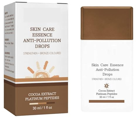 Gouttes de Sérum Soleil Anti-Pollution. Sérum bronzant régénérant pour le visage et le corps pour les rides et les ridules (30 mL/1 Fl Oz)