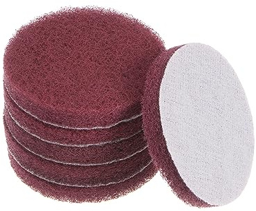 sourcing map 6pcs Drill Power Brush 3 inch Tile Scrubber Scouring Pads 320-400 Grit for Bathroom Kitchen Household Cleaning