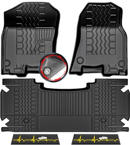 rutschfeste Allwetter-Fußmatten für Dodge Ram 1500 New Body Crew Cab 2019–2024, Gummi-LKW-Bodeneinlagen mit Wetterstreifen, Automobil-Teppich für Winter, Ski, Jagd, Camping, 5 Stück