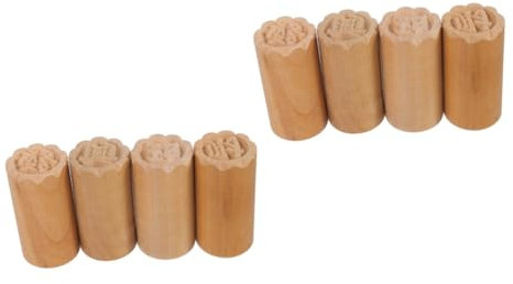 COHEALI 8pcs Baking Molds Cake Decorating Stamps Cookie Stamps Dessert Wood Traditional Chinese DIY Tools for Mid-Autumn Celebration