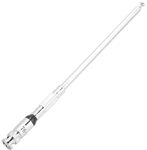 Antenna Radio Trasmettitore Radio FM Antenna Telescopica FM Antenna Trasmettitore Antenna 76‑108 MHz Antenna Radio BNC in Lega di Alluminio con Installazione Semplice