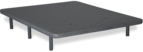 Matnature | Base Tapizada 3D l Estructura Estable Madera | Bastidor Metálico Super Resistente | Transpirable Aireadores Sistema FreshAir | Altura Base + Patas +/- 30 cm (135 x 190 cm, Gris)