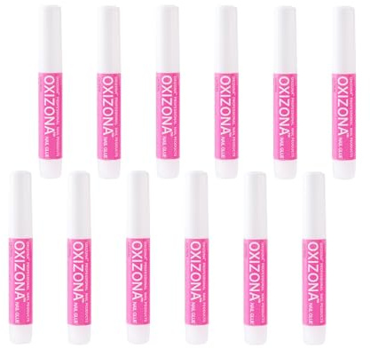 Oxizona Super Strong Nail Glue for Acrylic Nails Press on Nails Professional Nail Glue for Nail Tips Fake Nails False Nails Long Lasting for Stick On Nails Broken Nails 0.07oz 12pcs
