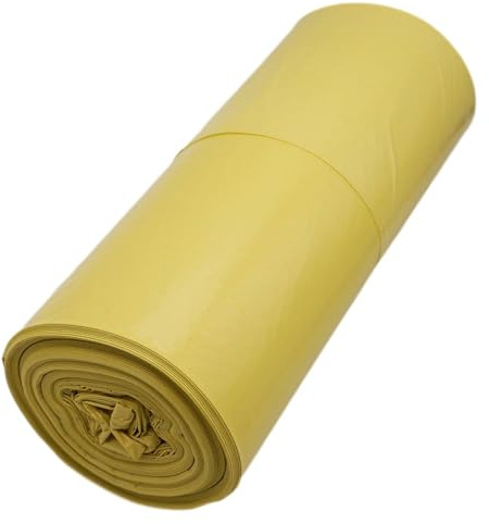 SKIR'CO (40 Stück) Müllsäcke 160 Liter, gelbe Müllsäcke 90 x 110 cm, Müllbeutel, gelbe Müllbeutel