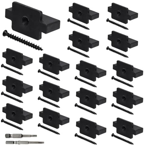 Joselin Lot de 100 fixations cachées pour lames de terrasse en revêtements composites, fixations cachées pour revêtements composites