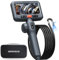 DEPSTECH Dual Lens 210° Two-Way Articulating Endoscope Inspection Camera, 1080P HD Borescope with Light, 4.5'' IPS Screen, 8.5mm Probe, 1.5M Waterproof Flexible Snake Camera for Automotive Wall Engine