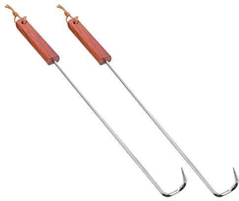 ABOOFAN 2pièces Fourchette De Barbecue Inoxydable Fourche à Viande Multifonctionnelle Pour Grillades Pour Steaks Agneaux Et Camping