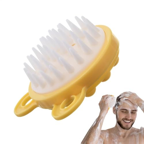 Shampoo-Bürste – Silikon-Kopfhautmassagegerät Shampoo-Bürste | Tragbare Kopfmassage und Haarreinigung für Frauen Erwachsene Haarwachstum