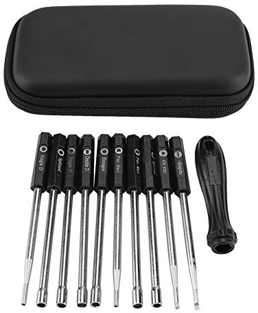 Lot de 10 Outils de RéGlage de Carburateur Avec BoîTe de Rangement, pour La Plupart des Petits Carburateurs 2 Cycles 50 Heures Set de RéGlage du Carburateur Set de Tournevis Outil de Tournevis pour Dé