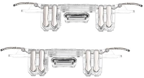 sourcing map Gaming Trigger Mobile Game Controller 1 Pair Six-Finger Linkage Fire Key High Sensitive Clear for 4.7-6.5 Inch Cell Phone