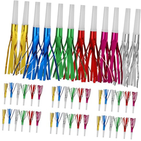 Toyvian 8paquetes Matracas Para Fiestas Cumpleaños Deportivos Matracas Para Bocinas Soplador Navideño