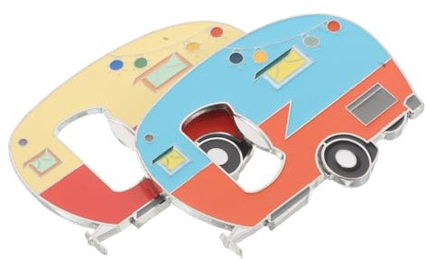 LIFKOME 2 Pezzi Apribottiglie Portatile in Lega Di Zinco Creativo Magnetico Per Frigorifero Apribottiglie Per Birra Portachiavi in Metallo Ciondolo