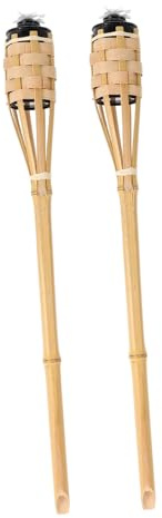 SEWACC Bamboo Torch Light Outdoor Fire Torch for Yard Party Layout Decorative for Yard