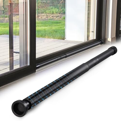 Barre de sécurité pour fenêtres Système de protection contre les cambriolages pour portes coulissantes Barre de verrouillage réglable Barre de verrouillage pour fenêtre (Noir, 2p)