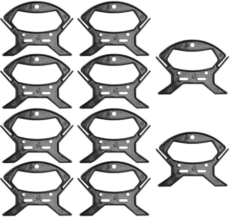 LOLIPPYY Organizador de Cables para Almacenamiento y Gestión de Cables de Plástico Enrollable Negro Diseño Ergonómico 10 Unidades en Oficina y Uso Diario