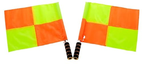 FußBallschiedsrichterfahne 4pcs Referee Flags Waterproof Cloth Sponge Handle Suitable Outdoor Football Game FüR FußBall