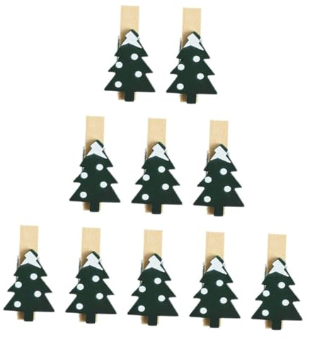 Gatuida 30 Pezzi Mollette in Legno Naturale per Foto e Appunti Fermagli Decorativi Natalizi Multifunzionali per Collage e Lavoretti Creativi Clip per Messaggi e Promemoria