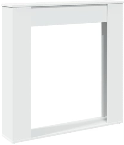 SDWEHBJ Kaminumrandung, Kamin-Konsolentische, Moderne Dekoration, Kamin-Lagerrahmen für Bilderrahmen, Blumen und Dekorationen, Weiß 100x20x100 cm Holzwerkstoff