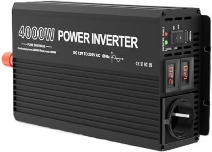 Trasformatore Convertitore Corrente Da 12 V A 220 V Spina Europea Da CC A CA 6000 W 5000 W 4000 W Inverter(4000W-24V-220V-50HZ)