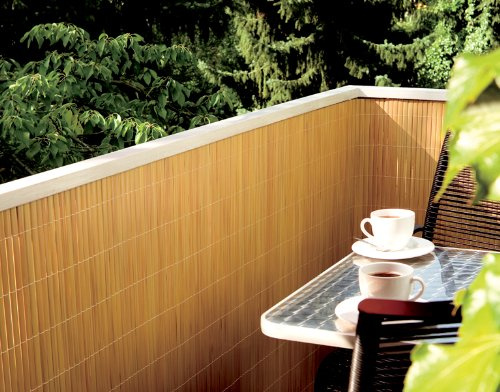 NOOR PVC Sichtschutzmatte Sight - Sichtschutzzaun Bambus 90x300 cm | wetterfeste Zaunblende für Garten, Balkon & Terrasse - Balkonverkleidung UV-stabil, schimmelresistent & zuschneidbar