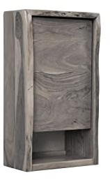 MASSIVMOEBEL24.DE Hängeschrank Akazie 40x20x70 grau lackiert Pure Acacia #602