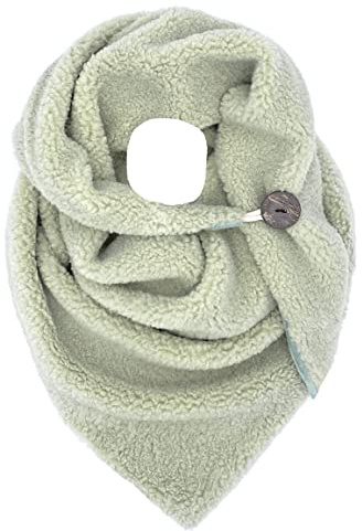 FASHION YOU WANT Damen KuschelSchal, Teddyfell Baumwolle Dreieckstuch Frauen Winterschal Herbstschal Warm Dreieck Schal Halstuch Scarf