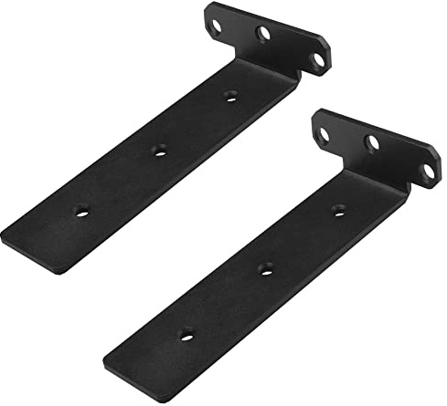 Melairy 2PC Verdickt Schwarz Regal Klammern Wand Montiert Regal Klammern 25CM Metall L Klammer Rechten Winkel Tabelle Unterstützung Klammer