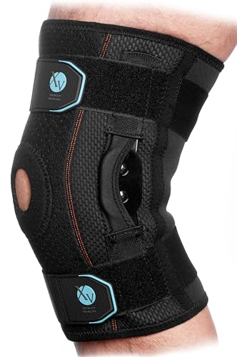 Xvalot Health - Rodillera Meniscos y Ligamentos Ortopédica con Bisagras de Refuerzo - Recuperación y Rehabilitación de Rodillas- Maximá Ayuda Para la Prevención de Lesiones y su Recuperación. (L)